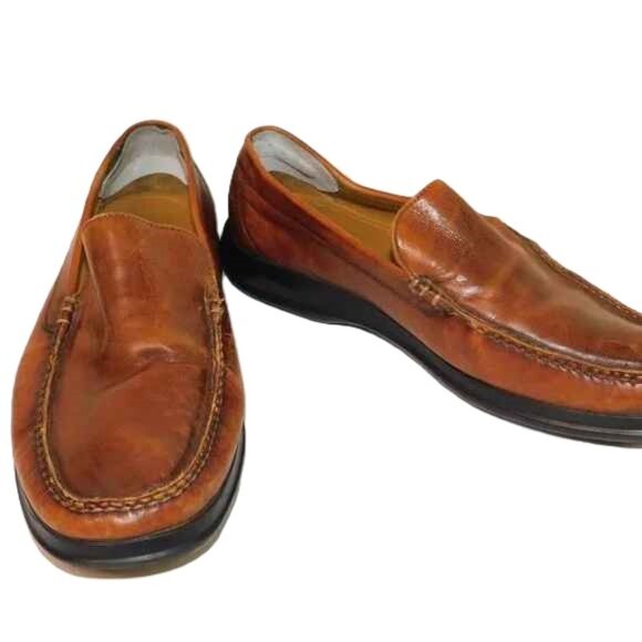 Cole Haan Brown Leather Slip On Loafers Men\'s Size 10 Made In India main image 9